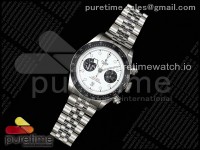 Black Bay Chrono SS ZF 1:1 Best Edition White/Black Dial on SS Bracelet A7750