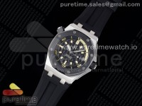 Royal Oak Offshore Diver 15720 Black Ceramic Bezel ZF 1:1 Best Edition Black Dial on Black Rubber Strap A4308