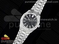 Royal Oak 41mm 15510 "50th Anniversary" SS ZF 1:1 Best Edition Black Textured Dial on SS Bracelet A4302