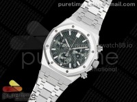Royal Oak Chrono 26240 SS APSF 1:1 Best Edition Green Dial on SS Bracelet SA4401 Super Clone