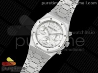 Royal Oak Chrono 26240 SS APSF 1:1 Best Edition Silver Dial on SS Bracelet SA4401 Super Clone