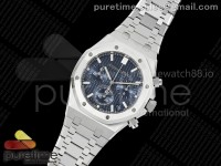 Royal Oak Chrono 26240 SS APSF 1:1 Best Edition Blue Dial on SS Bracelet SA4401 Super Clone V2 (Free Sprung)
