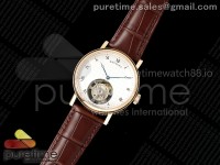 Classique Tourbillon RG RMS Best Edition White Roman Dial on Brown Leather Strap Style 1