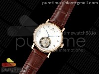 Classique Tourbillon RG RMS Best Edition White Roman Dial on Brown Leather Strap Style 2