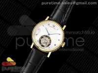 Classique Tourbillon YG RMS Best Edition White Roman Dial on Black Leather Strap Style 1