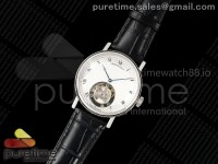 Classique Tourbillon SS RMS Best Edition White Roman Dial on Black Leather Strap Style 1