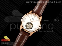 Portugieser Tourbillon RG RMS Best Edition White Dial on Brown Leather Strap
