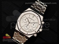 Prototype - Royal Oak Chrono 26240 SS DDF 1:1 Best Edition Silver Dial on SS Bracelet DD4401 Super Clone (Pre Order)