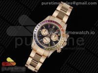 Daytona 116595RBOW Rainbow ZF 1:1 Best Edition Black Diamonds Dial on RG Bracelet SH4130