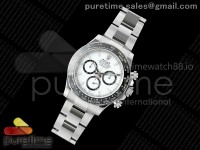 Daytona 126500 ZF 1:1 Best Edition 904L SS Case and Bracelet White Dial SH4131