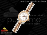 DateJust 28 SS/RG JDF 1:1 Best Edition White MOP Dial on SS/RG President Bracelet A2671