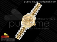 DateJust 28 SS/YG JDF 1:1 Best Edition YG Diamonds Dial on SS/YG President Bracelet A2671