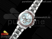 Daytona 116506 SWF 1:1 Best Edition Ice Blue Stick Dial on SS Bracelet SH4130 V2 (Mod Version)