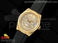 Sky-Dweller 336238 YG ZF 1:1 Best Edition YG Dial on Oysterflex Strap A23J (Gain Weight)