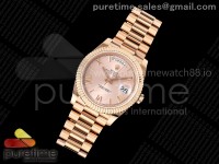 Day Date 40 RG RSF 1:1 Best Edition RG Roman Dial on RG Bracelet A2836 (155g)