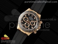 Daytona 116515 QF 1:1 Best Edition Black Diamonds Dial on Oysterflex Strap SH4130 V11 (Gain Weight)
