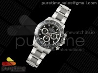Daytona 116500 3CF 1:1 Best Edition 904L Steel SW Black Dial on SS Braclet SH4130