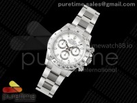 Daytona 116520 3CF 1:1 Best Edition 904L Steel SW White Dial on SS Braclet SH4130