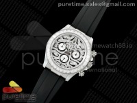 Daytona 116589TBR 'Eye Of The Tiger' SS 3CF 1:1 Best Edition Tiger Diamonds Dial on Oysterflex Strap SH4130 V2 (Mod Version)