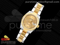 DateJust 36 SS/YG 126233 ARF 1:1 Best Edition YG Roman Dial on Oyster Bracelet SH3235
