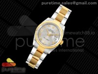 DateJust 36 SS/YG 126233 ARF 1:1 Best Edition Gray Roman Diamonds Dial on Oyster Bracelet SH3235