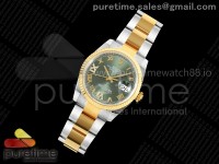 DateJust 36 SS/YG 126233 ARF 1:1 Best Edition Green Roman Diamonds Dial on Oyster Bracelet SH3235
