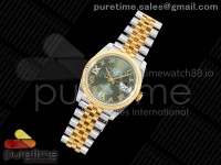 DateJust 36 SS/YG 126233 ARF 1:1 Best Edition Green Roman Diamonds Dial on Jubilee Bracelet SH3235