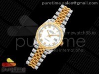 DateJust 36 SS/YG 126233 ARF 1:1 Best Edition White Roman Dial on Jubilee Bracelet SH3235