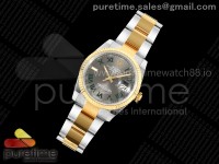 DateJust 36 SS/YG 126233 ARF 1:1 Best Edition Gray Dial Green Roman on Oyster Bracelet SH3235