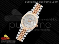 DateJust 36 SS/YG 126231 ARF 1:1 Best Edition Silver Leaves Diamonds Dial on Jubilee Bracelet SH3235