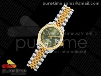 DateJust 31 Ladies Fluted Bezel SS/YG THB 1:1 Best Edition Green Roman Dial on Jubilee Bracelet A2236