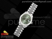 DateJust 31 Ladies Fluted Bezel SS THB 1:1 Best Edition Green Roman Dial on Jubilee Bracelet A2236
