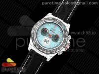 Daytona DIW Porsche 911 S/T White Carbon SONIC 1:1 Best Edition Blue Dial on Black Nylon Strap SA4130