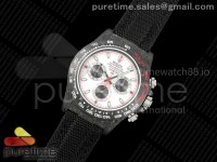 Daytona DIW N6F 1:1 Best Edition White/red Dial on Black Nylon Strap SA4130