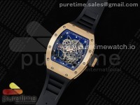 RM035-02 RG KVF 1:1 Best Edition Skeleton Dial on Black Rubber Strap Clone RMUL1