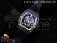 RM055 NTPT KVF 1:1 Best Edition RG Inner Bezel Black Crown on Black Rubber Strap RMUL2 Super Clone