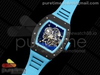 RM055 NTPT ZF 1:1 Best Edition Blue Bezel Blue Crown on Rubber Strap RMUL2 Super Clone V2