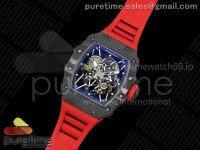 RM035-02 NTPT ZF 1:1 Best Edition Skeleton Dial on Red Rubber Strap RMAL1 Super Clone V7