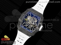 RM035-02 NTPT ZF 1:1 Best Edition Skeleton Dial on White Rubber Strap RMAL1 Super Clone V7