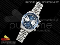 Black Bay Chrono SS BLSF 1:1 Best Edition Blue/White Dial on Jubilee Strap A7750