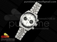 Black Bay Chrono SS BLSF 1:1 Best Edition White/Black Dial on Jubilee Strap A7750