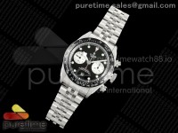 Black Bay Chrono SS BLSF 1:1 Best Edition Black/White Dial on Jubilee Strap A7750