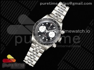 Black Bay Chrono SS ZF 1:1 Best Edition Black/White Dial on SS Bracelet A7750