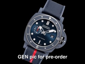 PAM1466 Submersible VSF 1:1 Best Edition Blue Dial on Blue Nylon/Rubber Strap P900
