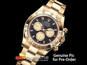Daytona 126508 QF 1:1 Best Edition Black/YG Dial on YG Braclet SH4131 V5
