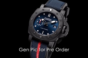 PAM1563 Submersible Luna Rossa 42mm VSF 1:1 Best Edition Blue Dial on Blue Nylon Strap P900