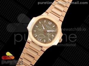 Nautilus 7118 Ladies RG MSF 1:1 Best Edition Gray Dial on RG Bracelet 324CS