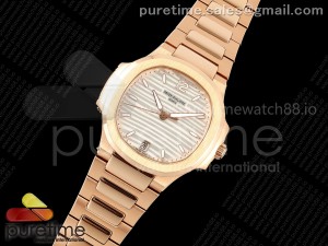 Nautilus 7118 Ladies RG MSF 1:1 Best Edition Silver Dial on RG Bracelet 324CS