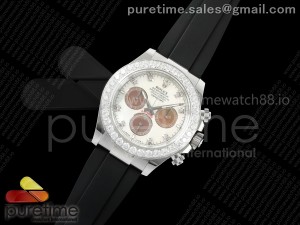Daytona 126589rbr EWEF 1:1 Best Edition 904L Steel White MOP Dial on Oysterflex Strap SH4131