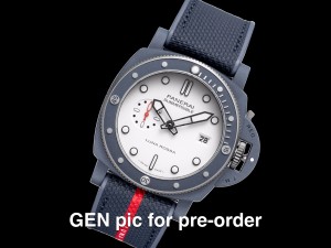 PAM1543 Submersible VSF 1:1 Best Edition White Dial on Blue Nylon/Rubber Strap P900